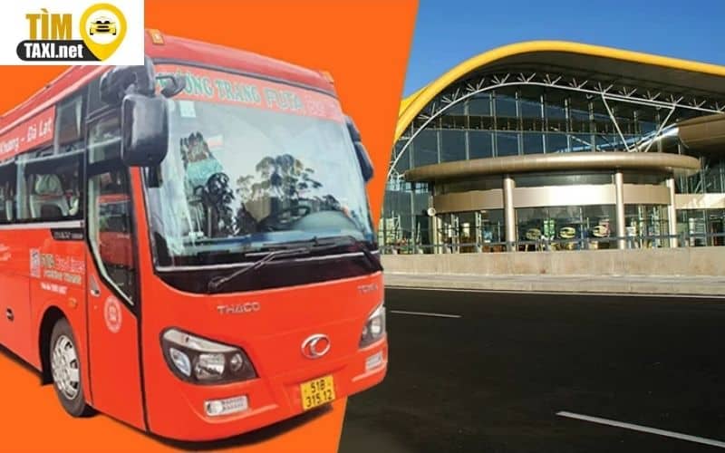 Xe bus Phương Trang tại sân bay Đà Lạt